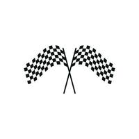 Vektor Flagge Rennen Logo Design Vorlage