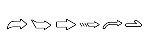 Sammlung von Vektor Pfeil Symbole. Pfeil Symbol. Vektor Sammlung von Pfeile, isoliert auf Weiß Hintergrund.