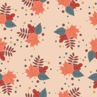 Herbst Blätter. nahtlos Herbst Muster. vektor