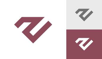 Brief n Initiale Monogramm mit Diamant gestalten Logo Design Vektor