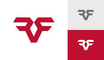 brev rf monogram logotyp design vektor