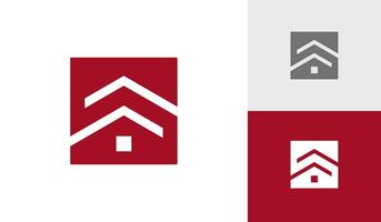 Brief s Initiale Monogramm mit Haus Dach Logo Design vektor