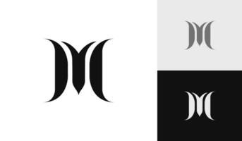 brev m första monogram logotyp design vektor