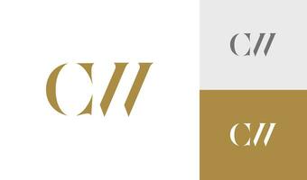 Brief cw Initiale Monogramm Logo Design vektor