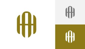 brev ah eller ha första monogram logotyp design vektor