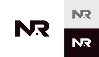 brev nr första monogram med hus tak logotyp design vektor