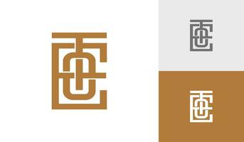 Brief teo Initiale Monogramm Emblem Logo Design Vektor
