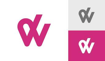Brief dw Initiale Monogramm Logo Design Vektor