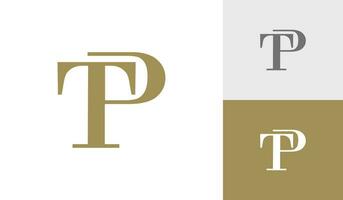 Brief tp Initiale Monogramm Logo Design Vektor