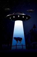UFO-Hintergrundkonzept vektor