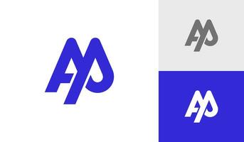 brev ap första monogram logotyp design vektor