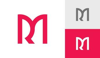 brev rm första monogram logotyp design vektor