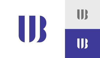 Brief ub Initiale Monogramm Logo Design vektor