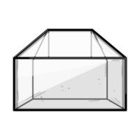 pott terrarium glas tecknad serie vektor illustration