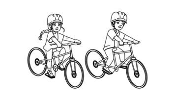 cykel parkera unge vektor