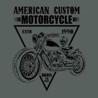 Motorrad-T-Shirt-Design vektor