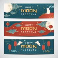 måne festival banner vektor