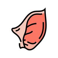 öra gris djur- Färg ikon vektor illustration