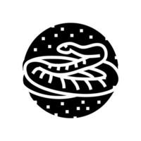 orm öken- djur- glyf ikon vektor illustration