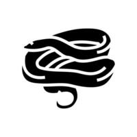 anakonda djur- orm glyf ikon vektor illustration