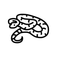 Boa Constrictor Tier Schlange Linie Symbol Vektor Illustration