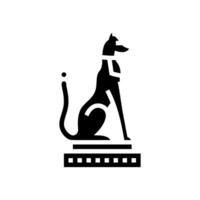 Inari Fuchs Statue Schintoismus Glyphe Symbol Vektor Illustration