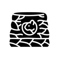 hamster hus sällskapsdjur glyf ikon vektor illustration