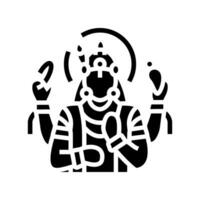 vishnu Gud indisk glyf ikon vektor illustration
