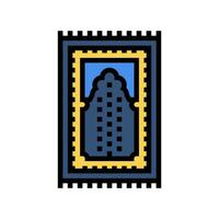 bön matta islam muslim Färg ikon vektor illustration