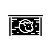 Hamster Haus Haustier süß Glyphe Symbol Vektor Illustration