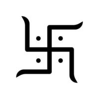 Hakenkreuz Hinduismus Glyphe Symbol Vektor Illustration