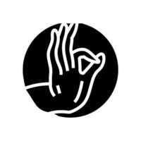 Buddha Hand Geste Mudra Glyphe Symbol Vektor Illustration