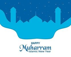 islamiska nyår hälsning mall vektor