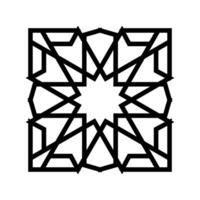 islamisch geometrisch Muster Linie Symbol Vektor Illustration