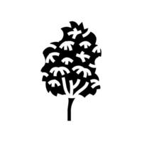 Kauri Baum Urwald Amazonas Glyphe Symbol Vektor Illustration