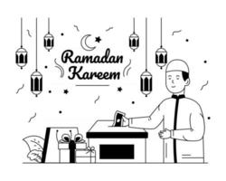 ramadandonation och välgörenhet vektor