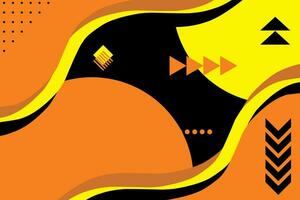 ilustration vektor av abstrakt rektangel orange och svart stil bakgrund design fri vektor
