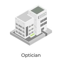 optiker ögonklinik vektor