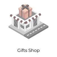 Geschenkeladen und Laden vektor