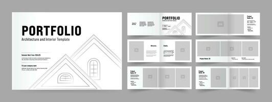 Landschaft die Architektur Portfolio Design Portfolio Vorlage Innere Portfolio vektor