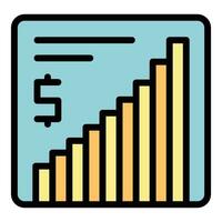 Geld Graph Symbol Vektor eben