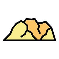 kathmandu bergen ikon vektor platt