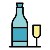 Wein Glas Symbol Vektor eben