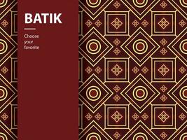 ethnische batik vektor indonesisch muster mode nahtlos vintage textil abstrakt flach kultur kunst