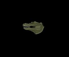 kreativ och unik design av krokodil ansikte vektor illustration.