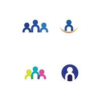 People Community, Care Group Network und Social Icon Design Logo und Vorlage vektor