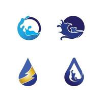 vatten droppe logotyp mall vektor ikon för natur objekt för design och företagslogotyp