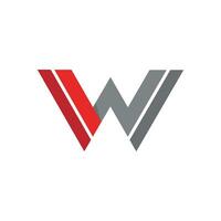 w Brief Logo Vorlage vektor