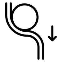 fysik linje ikon vektor