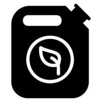 Biokraftstoff-Glyphe-Symbol vektor